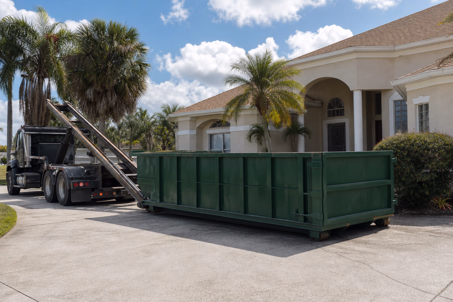 20-yard roll-off — residential driveway