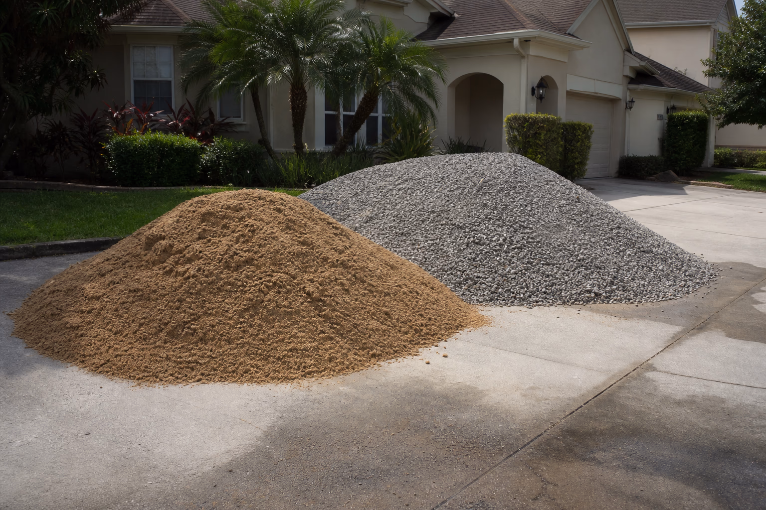 Material delivery — driveway