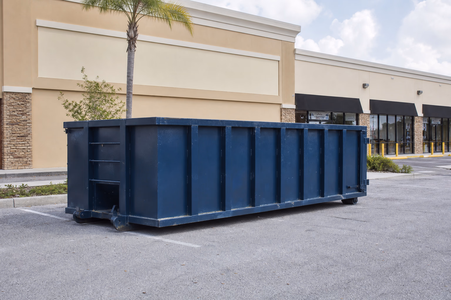 Commercial lot dumpster